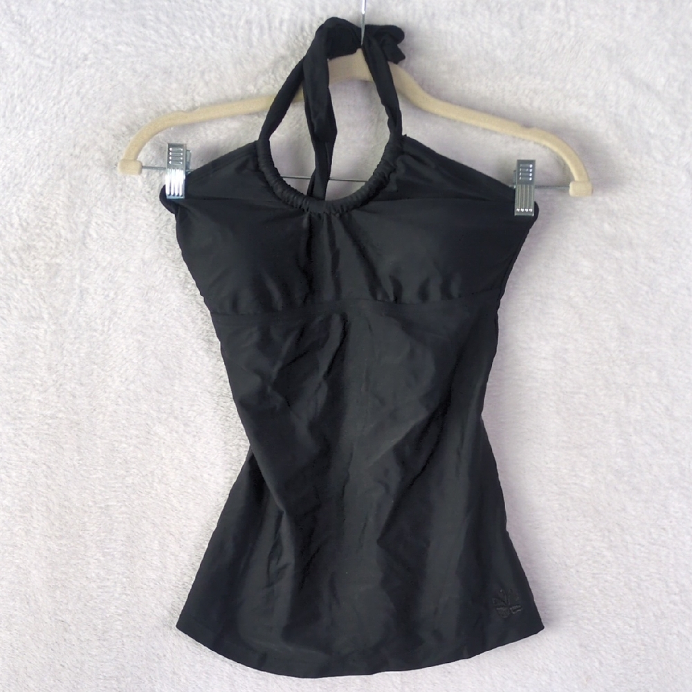 Hapari Black Halter Tankini Top